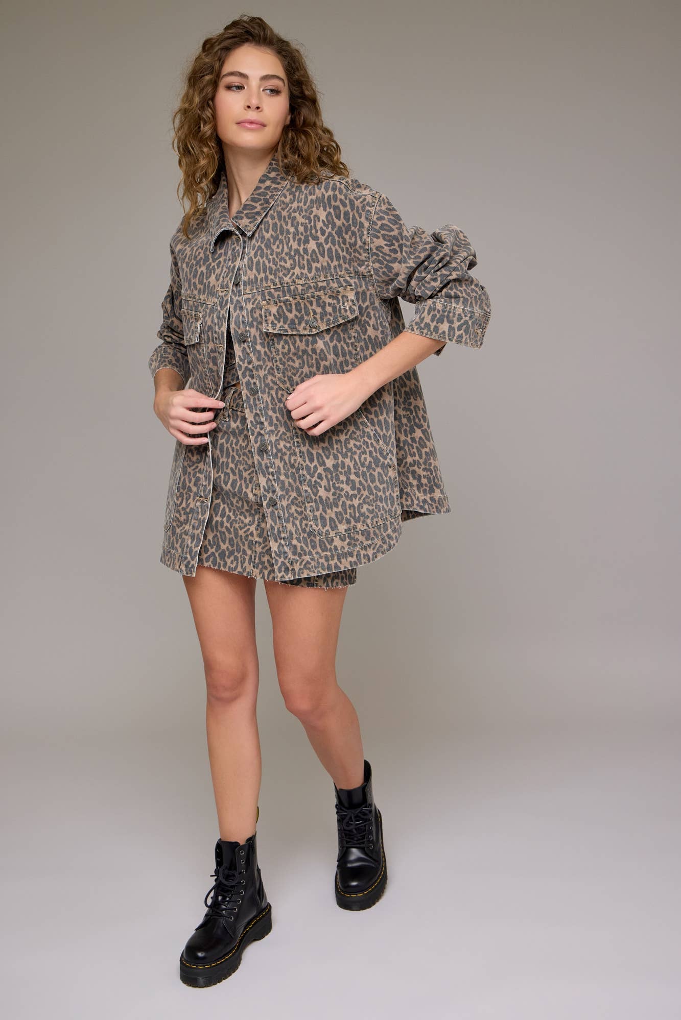 Cheetah Print Oversized Shirt