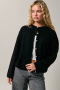 CREW NECK SWEATER CARDIGAN