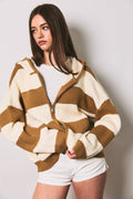 Mocha Zip Up Sweater