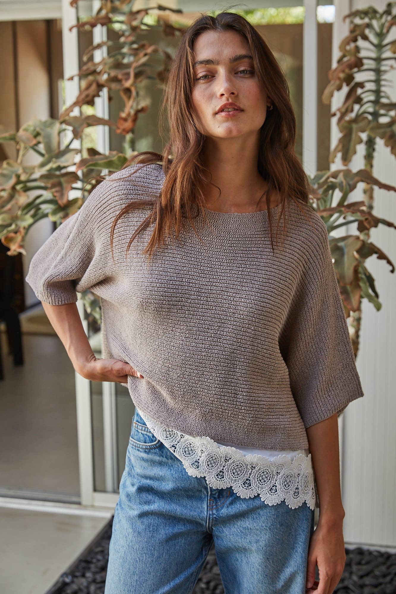 Short Sleeve Twofer Top