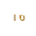 18k Gold Crystal Huggies