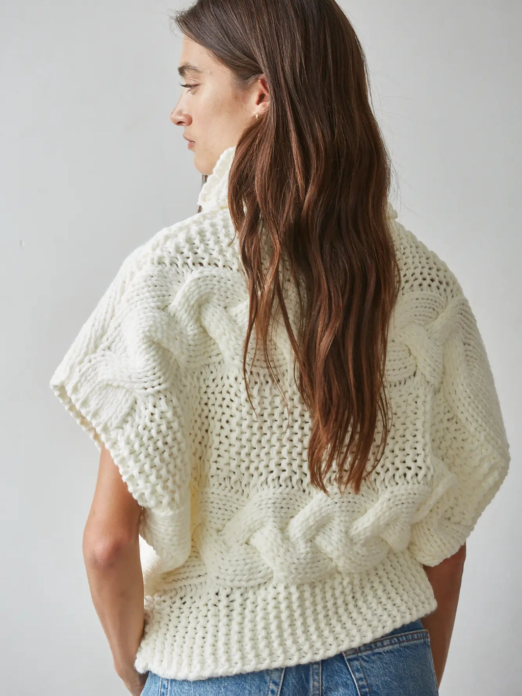 Cable Knit Turtle Neck Top