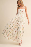 FLORAL  DROP WAIST MAXI