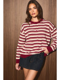 Maroon Stripe Sweater