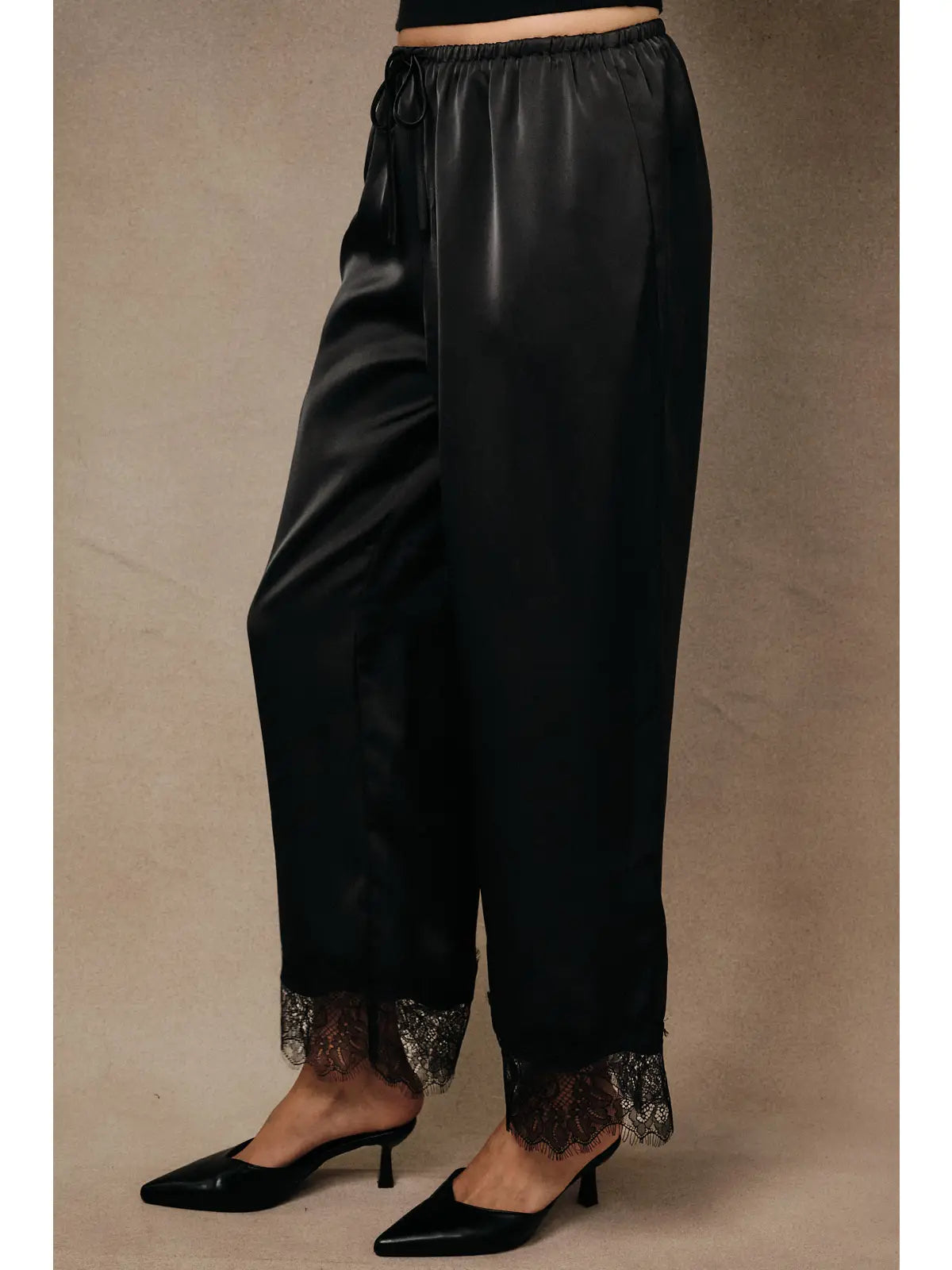 NORA SATIN LACE PANT