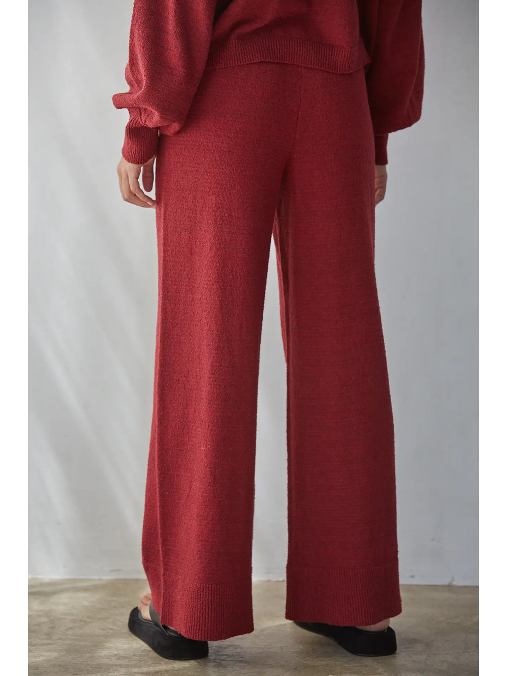 KNIT PANTS || WINE