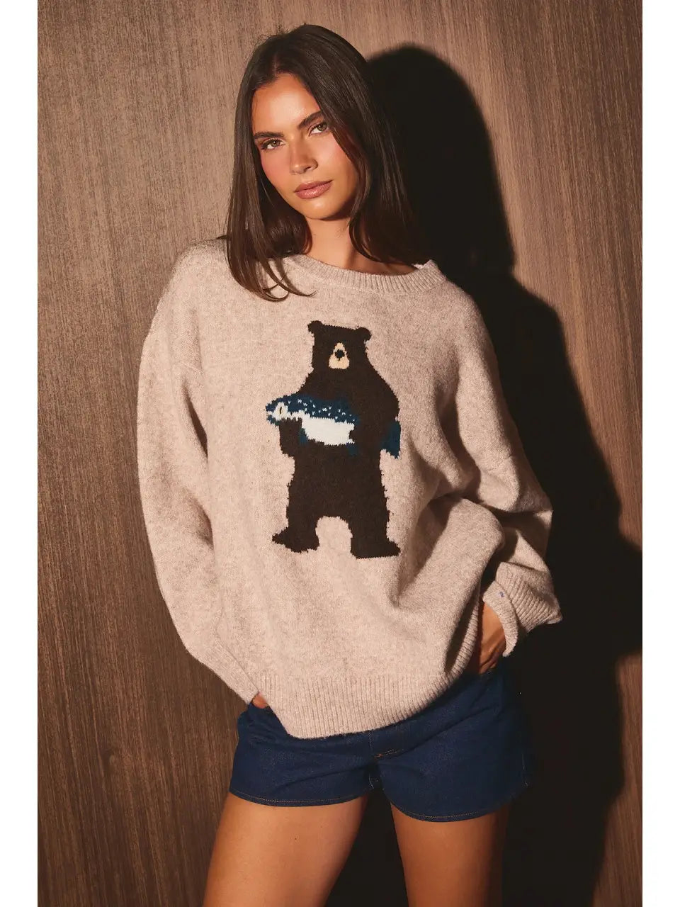 Fishing Bear Sweater