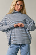 MOCK NECK OVERSIZED KNIT TOP