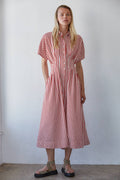 Woven  Striped  Collar Maxi