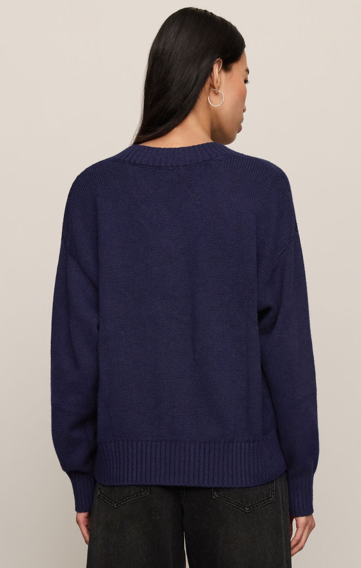 Cloud Spun V Neck Oxford Blue