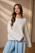 Boat Neck Trim Sweater
