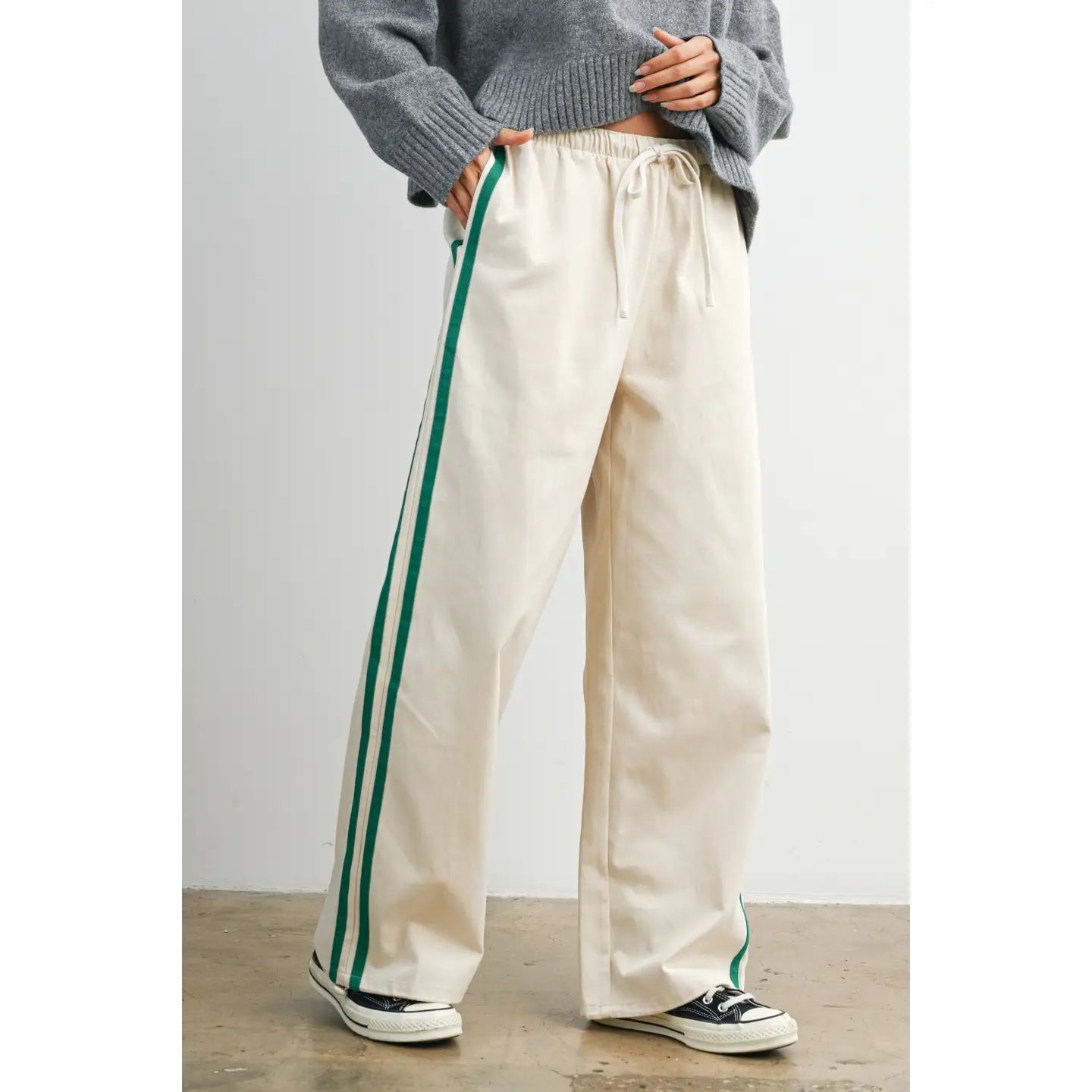 Striped Drawstring Track Pants