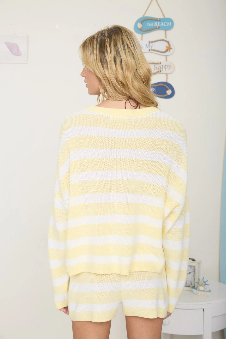 Cozy Stripe Knit Top
