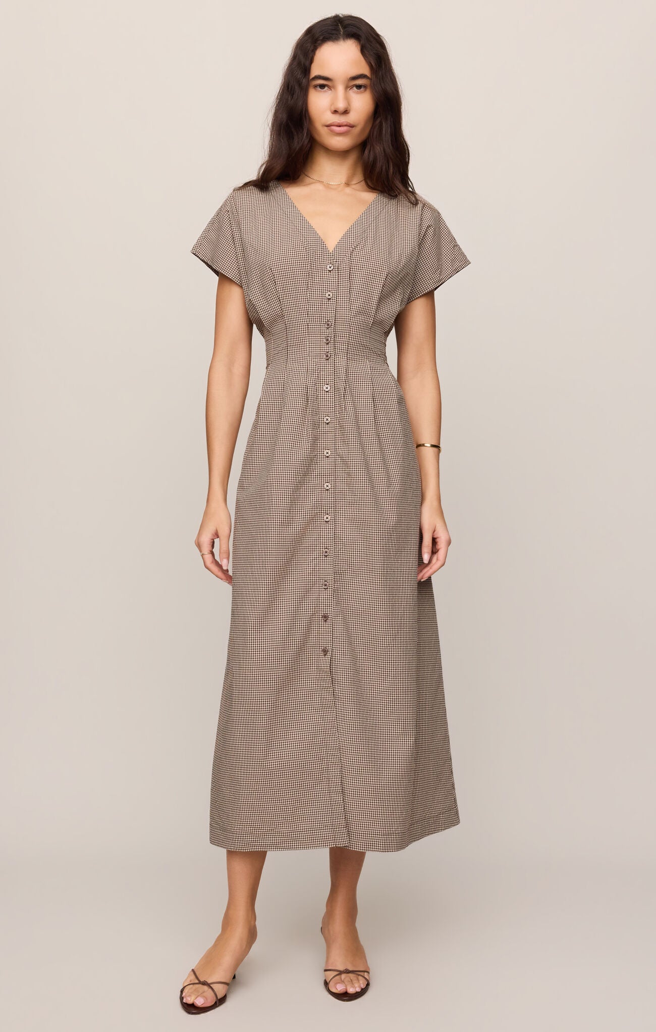 SANNA GINGHAM MIDI