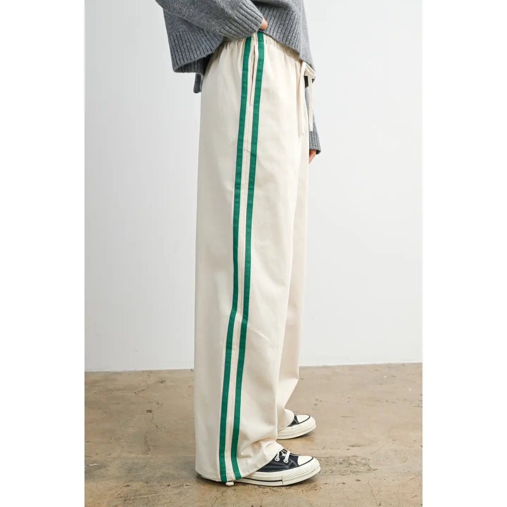Striped Drawstring Track Pants