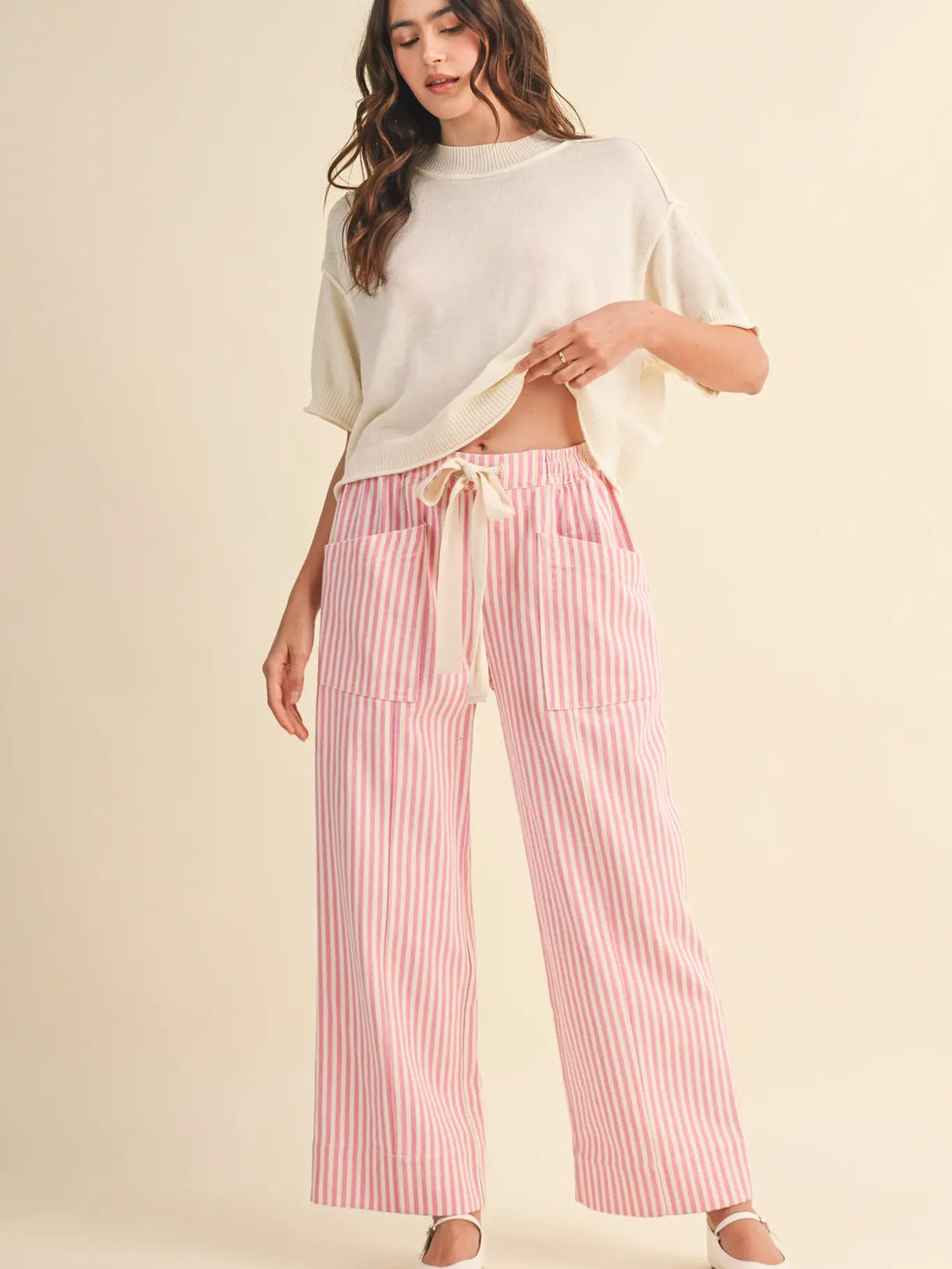 Striped Wide Leg Pants