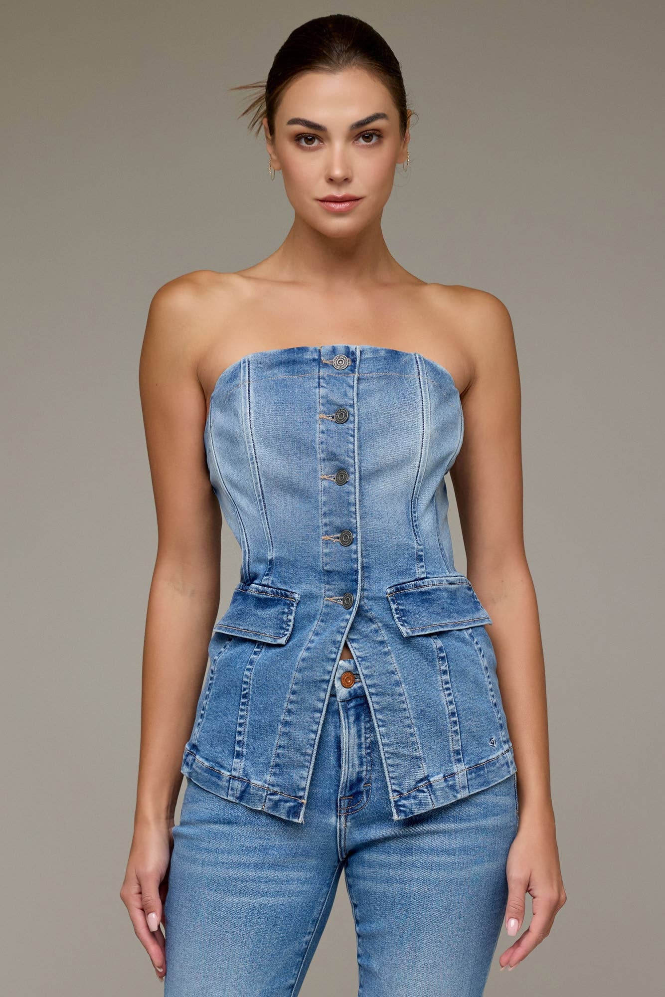 TUXEDO BUSTIER