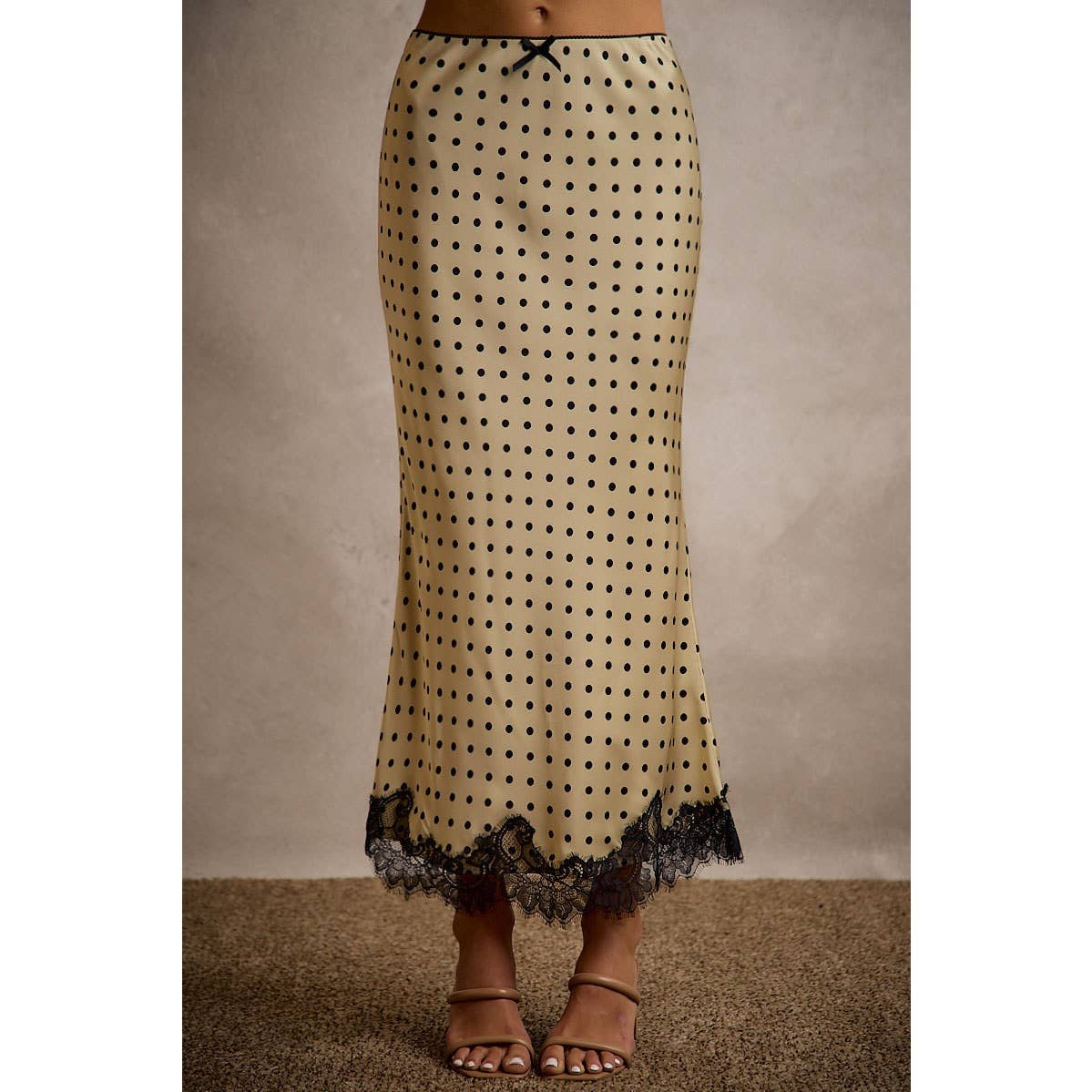 Polka Dot Lace Trim Skirt