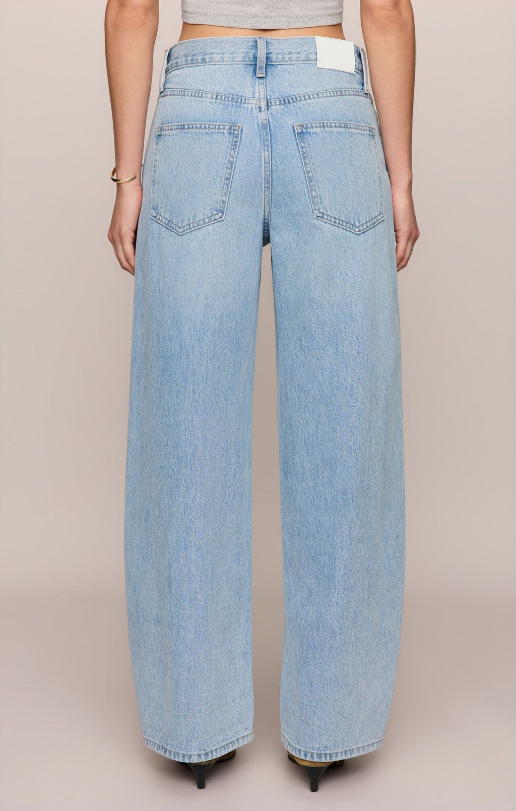 The Show Off High Rise Bowed Jean