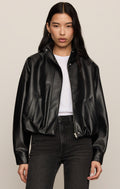 CORIN BUBBLE HEM JACKET BLACK